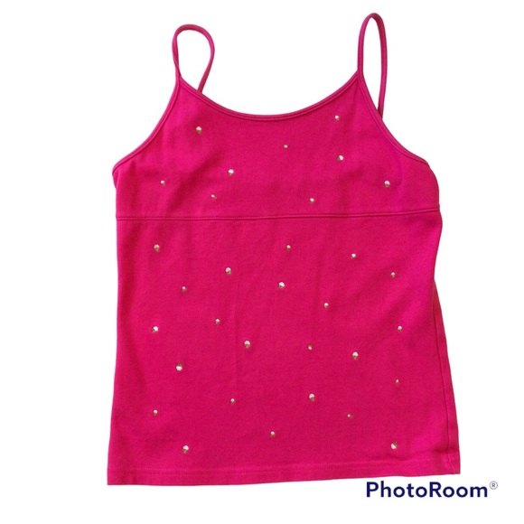 Vintage Other - Vintage Girl’s Pink Embroidered Tank Top XL